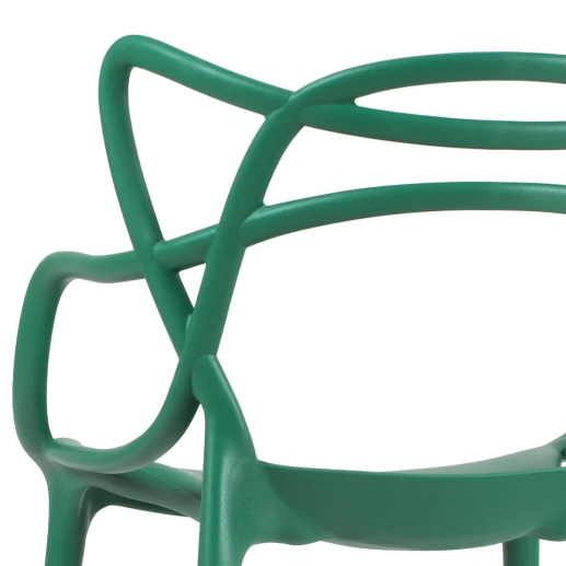 Produto Kit 2 Cadeiras de jantar Master Allegra Design Moderno em Polipropileno - Verde escuro