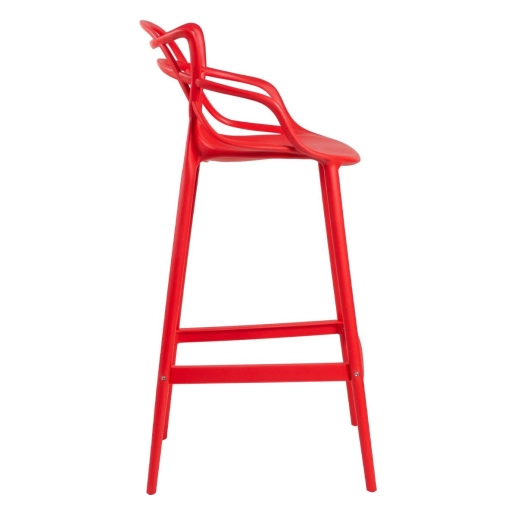 Produto Kit 3 Banquetas alta para bancada Master Allegra em Polipropileno 78 cm - Vermelho