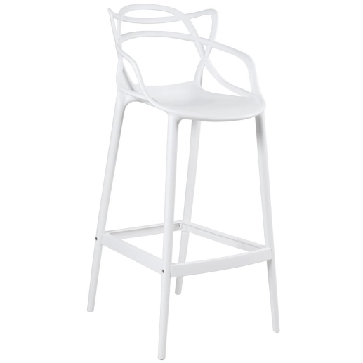 Produto Kit 4 Banquetas alta para bancada Master Allegra em Polipropileno 78 cm - Branco
