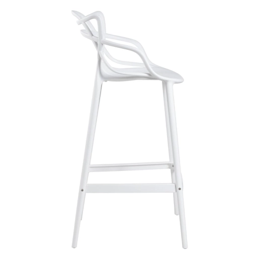 Produto Kit 4 Banquetas alta para bancada Master Allegra em Polipropileno 78 cm - Branco
