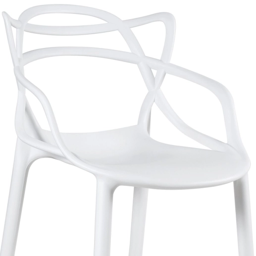 Produto Kit 4 Banquetas alta para bancada Master Allegra em Polipropileno 78 cm - Branco