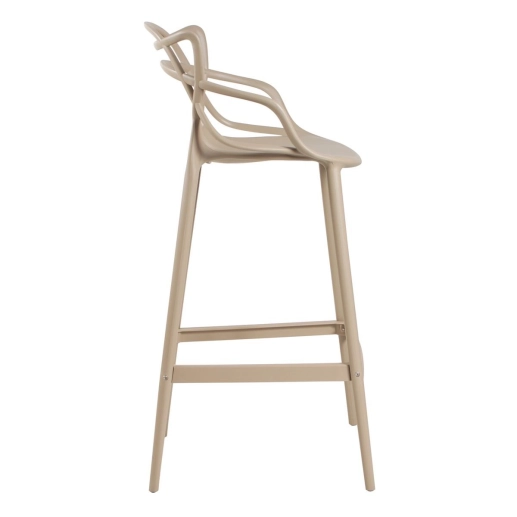 Kit 4 Banquetas alta para bancada Master Allegra em Polipropileno 78 cm - Nude Produto Kit 4 Banquetas alta para bancada Master Allegra em Polipropileno 78 cm - Nude