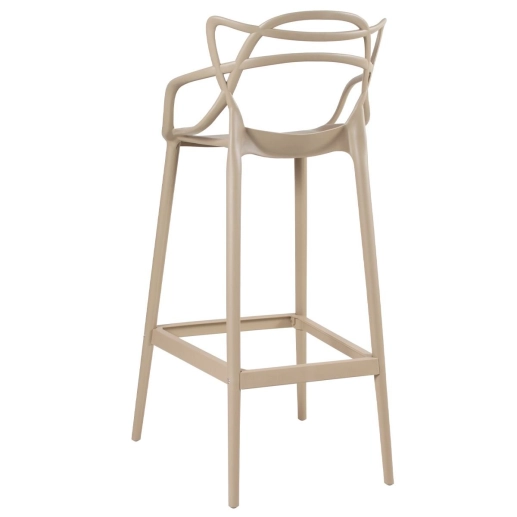 Kit 4 Banquetas alta para bancada Master Allegra em Polipropileno 78 cm - Nude Produto Kit 4 Banquetas alta para bancada Master Allegra em Polipropileno 78 cm - Nude