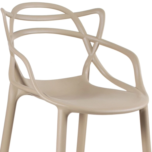 Kit 4 Banquetas alta para bancada Master Allegra em Polipropileno 78 cm - Nude Produto Kit 4 Banquetas alta para bancada Master Allegra em Polipropileno 78 cm - Nude