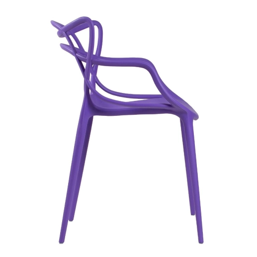 Kit 4 Cadeiras de jantar Master Allegra Design Moderno em Polipropileno - Roxo Produto Kit 4 Cadeiras de jantar Master Allegra Design Moderno em Polipropileno - Roxo