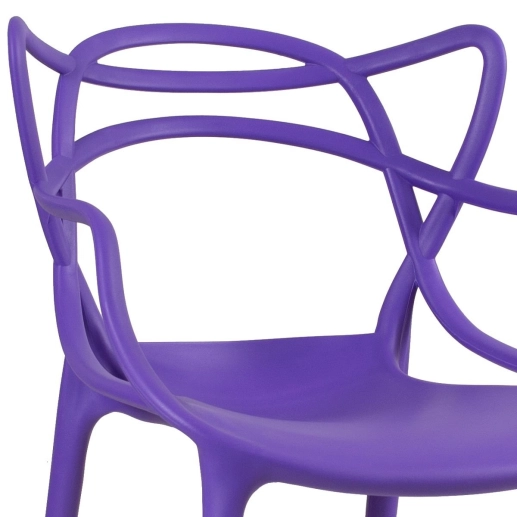 Kit 4 Cadeiras de jantar Master Allegra Design Moderno em Polipropileno - Roxo Produto Kit 4 Cadeiras de jantar Master Allegra Design Moderno em Polipropileno - Roxo