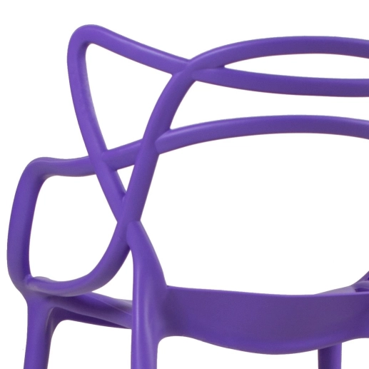 Kit 4 Cadeiras de jantar Master Allegra Design Moderno em Polipropileno - Roxo Produto Kit 4 Cadeiras de jantar Master Allegra Design Moderno em Polipropileno - Roxo