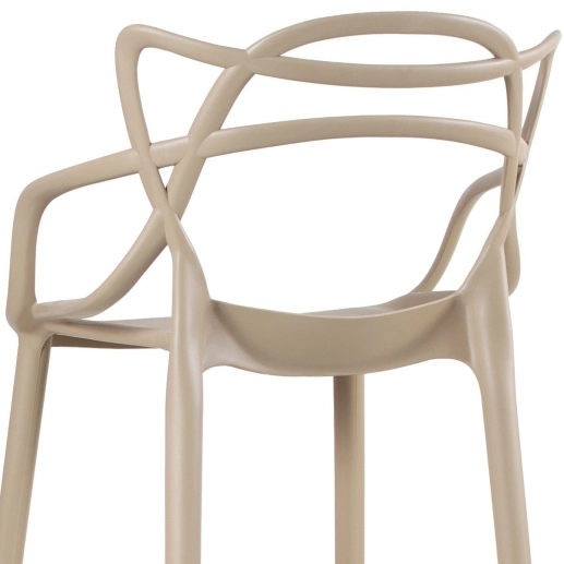 Produto Kit 5 Banquetas alta para bancada Master Allegra em Polipropileno 78 cm - Nude