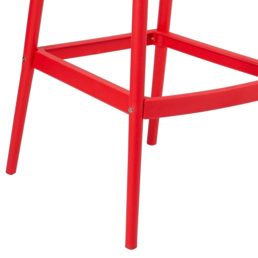 Produto Kit 5 Banquetas alta para bancada Master Allegra em Polipropileno 78 cm - Vermelho