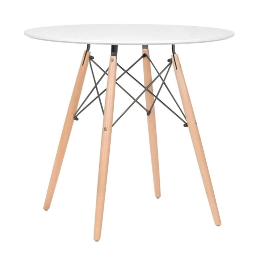 Produto Kit - Mesa Eames 80 cm branco + 2 cadeiras Eames Eiffel Dsw amarelo