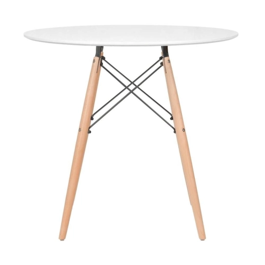 Produto Kit - Mesa Eames 80 cm branco + 2 cadeiras Eames Eiffel Dsw amarelo