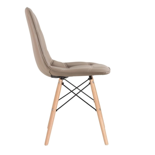 Produto Cadeira de jantar Charles Eames Eiffel Botonê Estofada - Nude