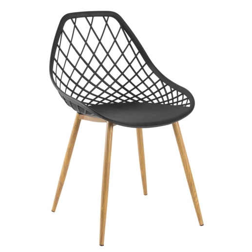 Produto Cadeira de jantar Clarice Cloe com design contemporâneo – Preto