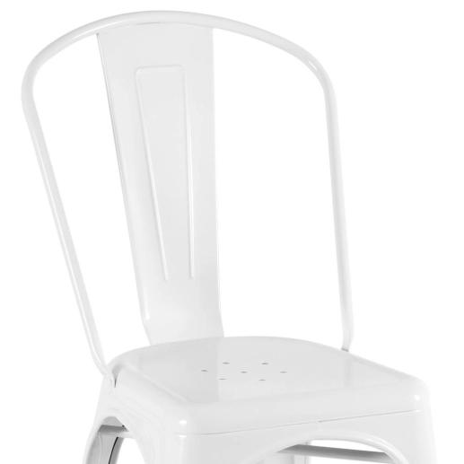 Cadeira de jantar Iron Tolix com design industrial - Branco Produto Cadeira de jantar Iron Tolix com design industrial - Branco