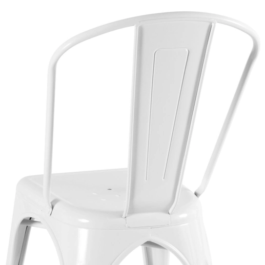 Cadeira de jantar Iron Tolix com design industrial - Branco Produto Cadeira de jantar Iron Tolix com design industrial - Branco