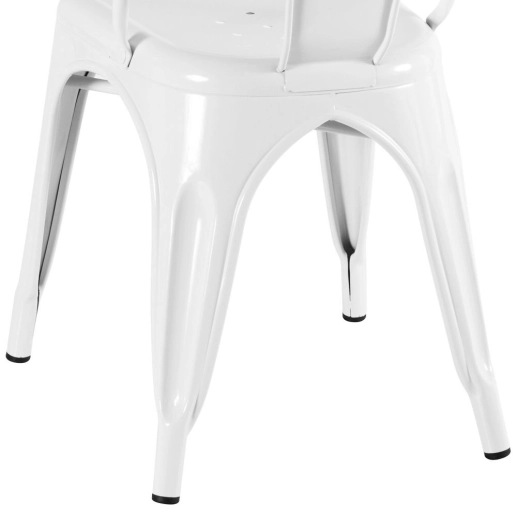 Cadeira de jantar Iron Tolix com design industrial - Branco Produto Cadeira de jantar Iron Tolix com design industrial - Branco
