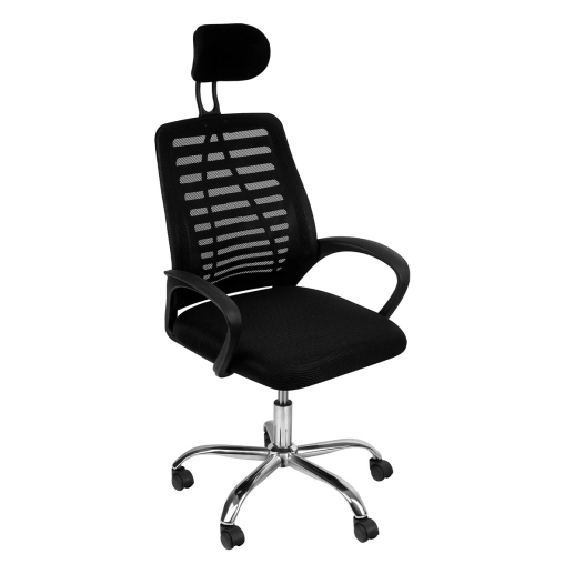 Cadeira Alta Viena para escritorio com rodizios - Preto Produto Cadeira Alta Viena para escritorio com rodizios - Preto