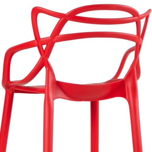 Produto Kit 4 Banquetas alta para bancada Master Allegra em Polipropileno 78 cm - Vermelho