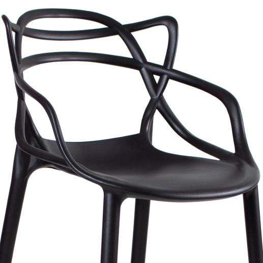 Produto Kit 6 Banquetas alta para bancada Master Allegra em Polipropileno 76 cm - Preto