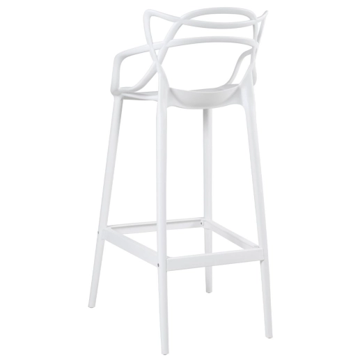 Produto Kit 6 Banquetas alta para bancada Master Allegra em Polipropileno 78 cm - Branco
