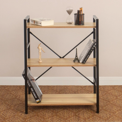 Estante Armário para Escritório com Praleteira 3 Níveis 83 cm Chell, Preto Produto Estante Armário para Escritório com Praleteira 3 Níveis 83 cm Chell, Preto