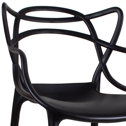 Produto Kit 10 Cadeiras de jantar Master Allegra Design Moderno em Polipropileno - Preto