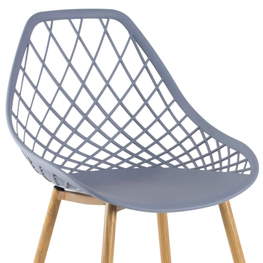 Kit 2 Cadeiras de jantar Clarice Cloe com design contemporâneo - Cinza Produto Kit 2 Cadeiras de jantar Clarice Cloe com design contemporâneo - Cinza