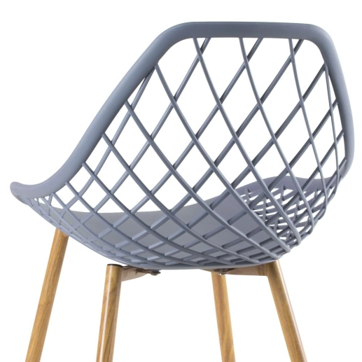 Kit 2 Cadeiras de jantar Clarice Cloe com design contemporâneo - Cinza Produto Kit 2 Cadeiras de jantar Clarice Cloe com design contemporâneo - Cinza