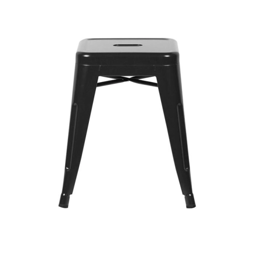 Produto Kit 4 Banquetas baixa para cozinha Iron Tolix 45 cm - Preto