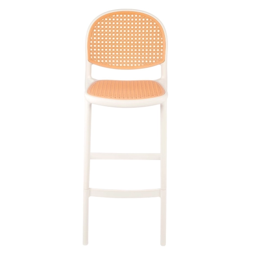 Produto Kit 4 Banquetas alta para bancada Mumbai com assento anatômico 78 cm – Branco
