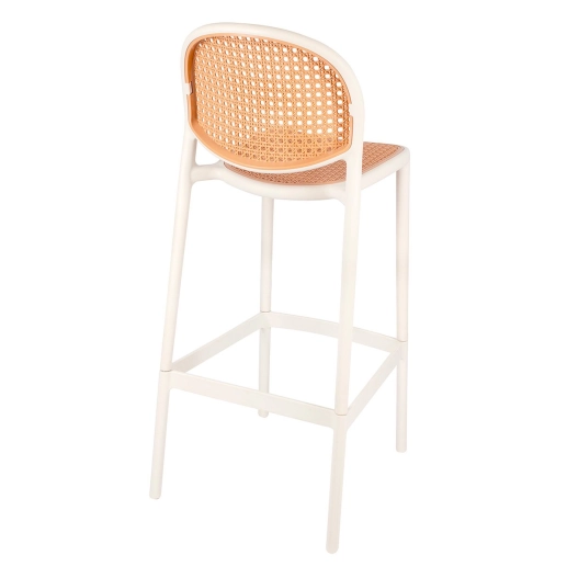 Produto Kit 4 Banquetas alta para bancada Mumbai com assento anatômico 78 cm – Branco