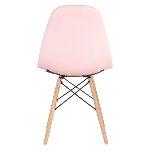 Produto Kit 4 Cadeiras de jantar Charles Eames Eiffel Botonê Estofada - Rosa claro