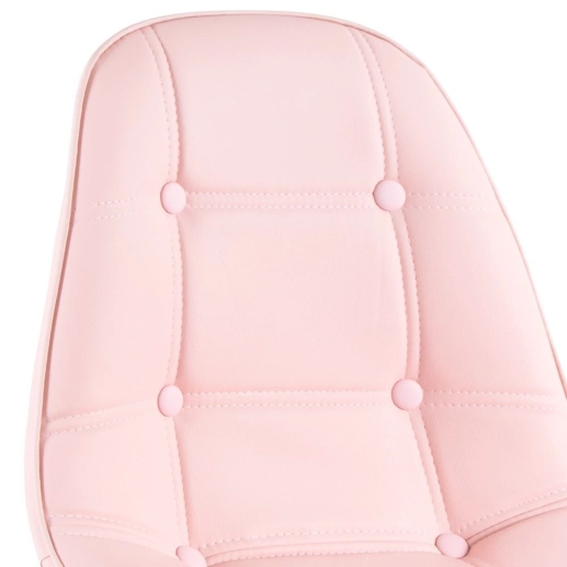 Produto Kit 4 Cadeiras de jantar Charles Eames Eiffel Botonê Estofada - Rosa claro