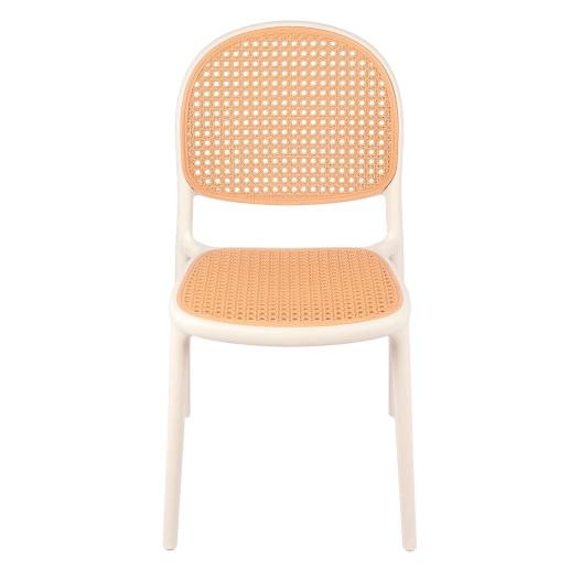 Produto Kit 4 Cadeiras de jantar Mumbai de telinha com design contemporâneo e assento anatômico – Branco