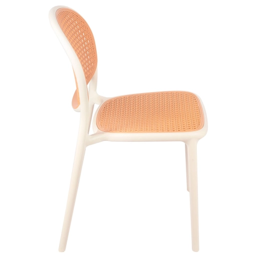 Produto Kit 4 Cadeiras de jantar Mumbai de telinha com design contemporâneo e assento anatômico – Branco