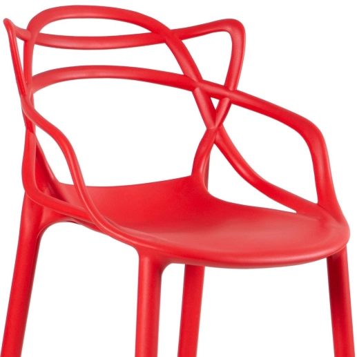Produto Kit 6 Banquetas alta para bancada Master Allegra em Polipropileno 78 cm - Vermelho