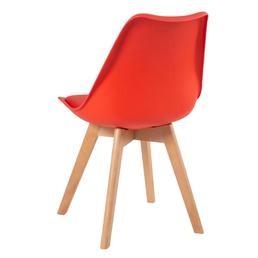 Produto Kit 6 cadeiras Leda com assento estofado Vermelho