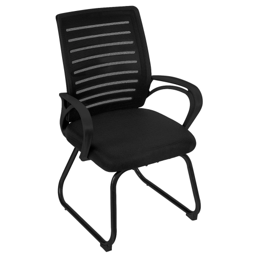 Produto Kit 6 Cadeiras Office Escritório Base Fixa Viena, Preto