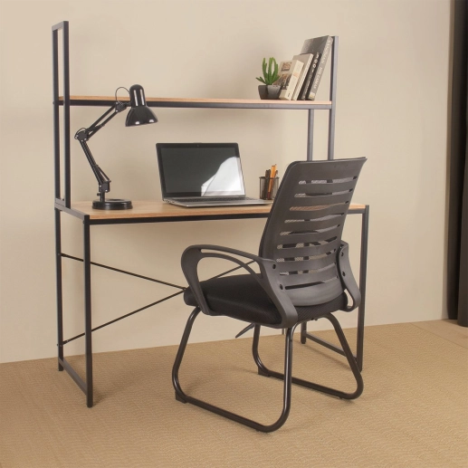 Produto Kit 6 Cadeiras Office Escritório Base Fixa Viena, Preto