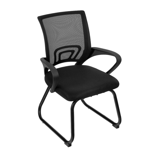 Produto Kit 6 Cadeiras estofada Office Tok com base fixa para escritório – Preto