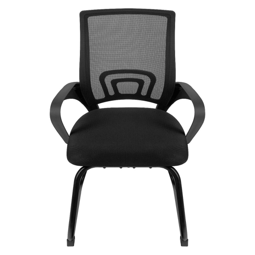 Produto Kit 8 Cadeiras estofada Office Tok com base fixa para escritório – Preto
