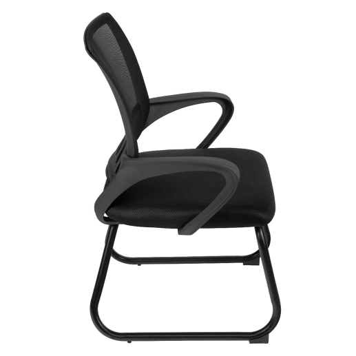 Produto Kit 8 Cadeiras estofada Office Tok com base fixa para escritório – Preto