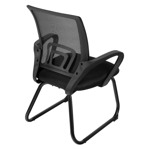 Produto Kit 8 Cadeiras estofada Office Tok com base fixa para escritório – Preto