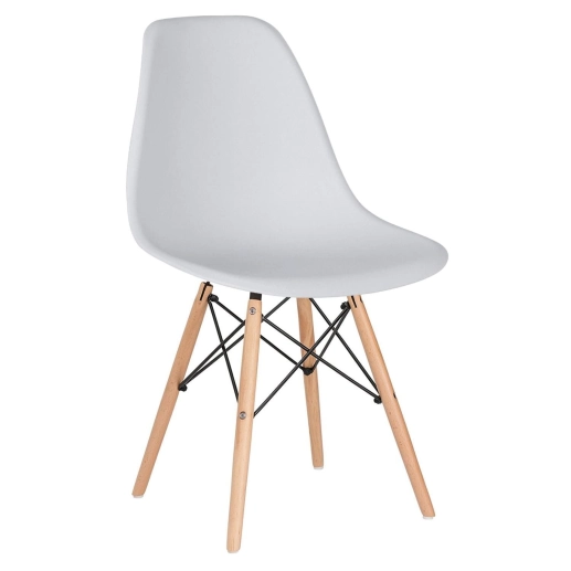 Produto Mesa de Jantar Retangular Eames 60 x 120 cm + 2 Cadeiras Eiffel DSW - Cinza claro