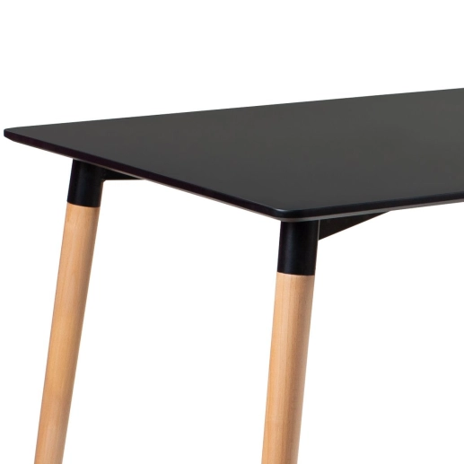 Produto Mesa de jantar retangular Eames 80 x 120 cm Preto