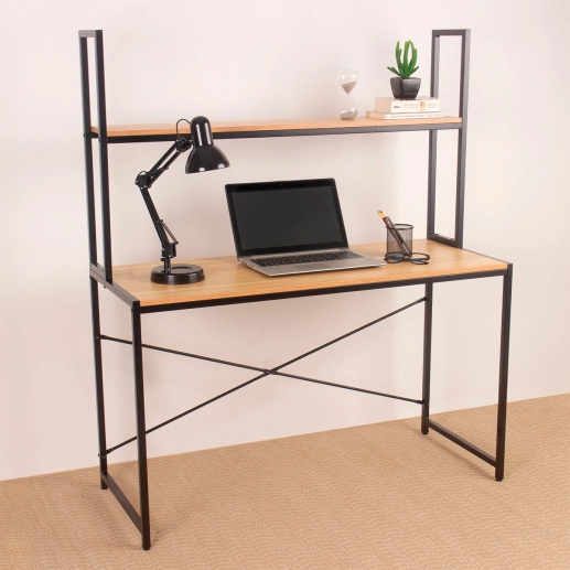Mesa Escrivaninha de Escritório com Apoio Aéreo Talling - Preto Produto Mesa Escrivaninha de Escritório com Apoio Aéreo Talling - Preto