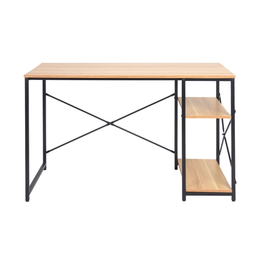 Produto Mesa Escrivaninha de Escritório Flan com Apoio Lateral 120 cm X 60 cm - Preto