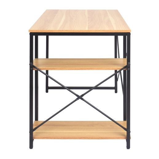 Produto Mesa Escrivaninha de Escritório Flan com Apoio Lateral 120 cm X 60 cm - Preto