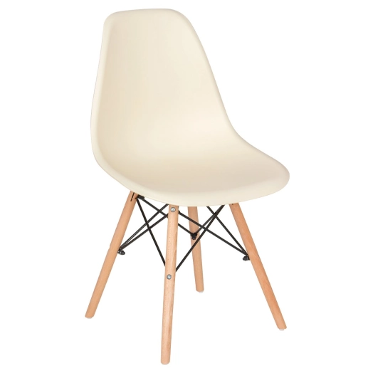 Kit 10 Cadeiras de jantar Charles Eames Eiffel DSW em Polipropileno - Creme Produto Kit 10 Cadeiras de jantar Charles Eames Eiffel DSW em Polipropileno - Creme