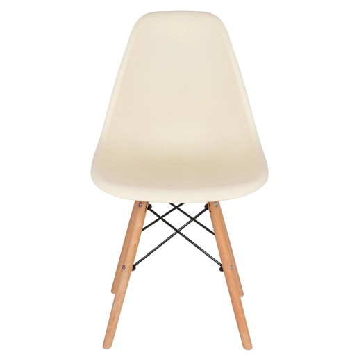 Kit 10 Cadeiras de jantar Charles Eames Eiffel DSW em Polipropileno - Creme Produto Kit 10 Cadeiras de jantar Charles Eames Eiffel DSW em Polipropileno - Creme